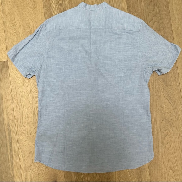 TED BAKER Grandad Collar Short Sleeve Shirt - Picture 8 of 10